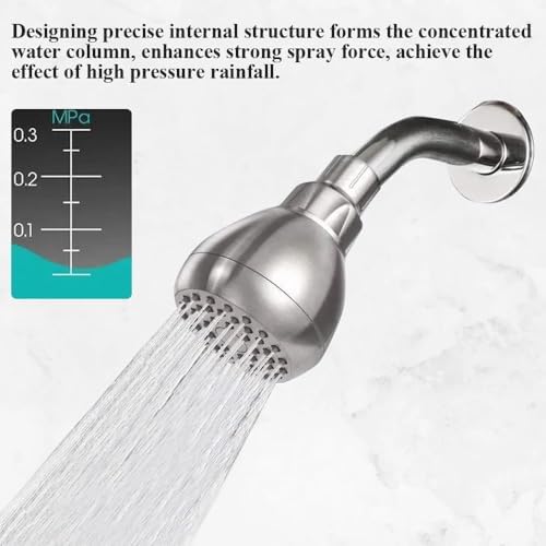High Pressure Fixed Shower Head 3 Inch Saving Water Chrome Anti-leak Shower Head For Powerful Water Rain Easy Installation for Relaxing and Comfortable Shower Experience - Image 5