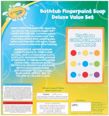 Crayola Bathtub Fingerpaint Deluxe Value Pack 10-Piece Set for Kids, 3 OZ Tubes of Washable Soap Paint, Non-Toxic, Stain Free Bath Toys for Kids - Image 6