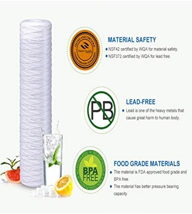CFS 5 Micron String Wound Water Filters for W30W, 10 x 2.5 in, 4 Pack - Image 2