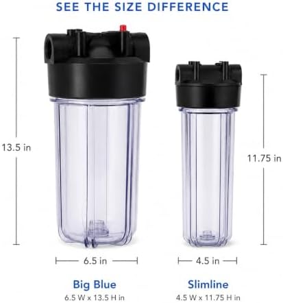 CFS Big Blue Filter Housing Kit, 10 x 4.5 in, 1 in NPT, Carbon Block - Image 5