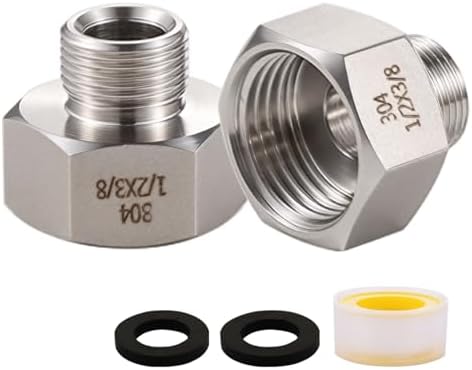 Ceaeso 2 Pack 1/2" Female x 3/8" Male Compression Reducer Adapter by Ceaeso