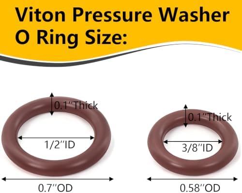 30 Pcs Viton Pressure Washer O-Rings for 1/4" & 3/8" Quick Connect - Image 2