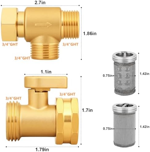 SIGURANTA Brass Garden Hose Filter Strainer, Set A1 - Image 2