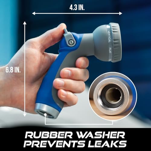 VIKING Hose Nozzle, 8 Spray Patterns, Thumb Control for Cars and Homes - Image 6
