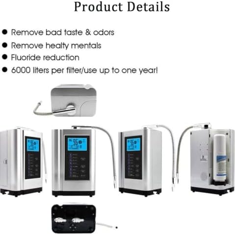 Alkaline Water Ionizer Machine,Ph 3.5–10.5, 7 Water Settings,for Home Blue - Image 4