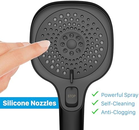 RV Shower Head with Hose and On Off Switch, 3-Spray Camper Water Saving and High Pressure Shower Head with Hose for RV, Camper, Van, Travel Trailer, Motorhome and Boat, Matte Black - Image 2