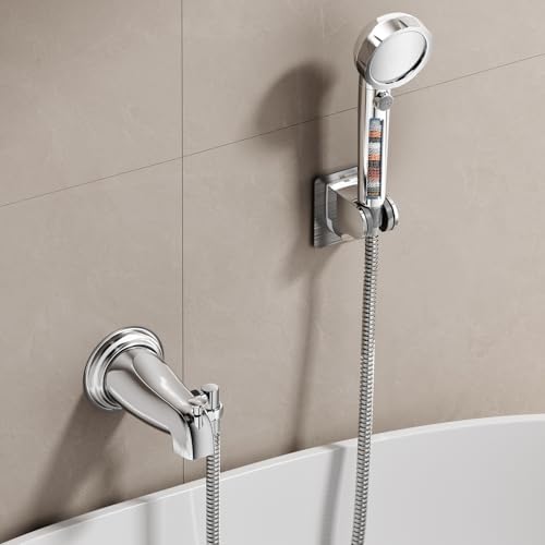 SINGSUO Bathtub Faucet with Sprayer, Metal Tub Tap with Sprayer (Chrome) by SINGSUO