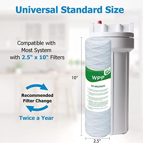 20 Micron String Wound Whole House Water Filter 10" x 2.5", 6-Pack - Image 3