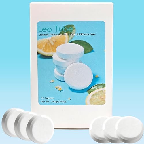 Humidifier Cleaner Tablets for Humidifiers & Diffusers (40-Pack) by LeoTube