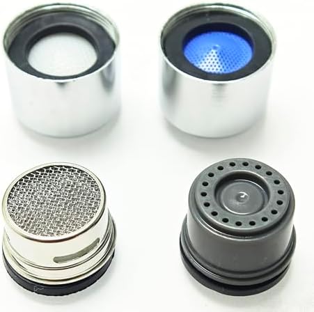 Faucet Aerator Female Thread 55/64-27UNS, Chrome Brass Shell Kitchen Sink Aerator and Bathroom Sink Filter with Gasket for Kitchen and Bathroom(4Pcs) - Image 3