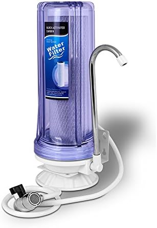 Ronaqua One Stage Countertop Drinking Water Filtration System Removes Chlorine with Block Activated Carbon Filter, Transparent Housing, and Meets NSF Standards & Regulations by Ronaqua