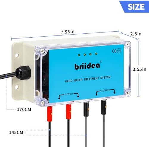 Water Descaler,Briidea Water Descaler Whole House with Highly Efficient in Dissolving Scale, No Chemicals, Salt or Filters, Easy to Obtain Mineral-Rich Water Environment without Additives - Image 6