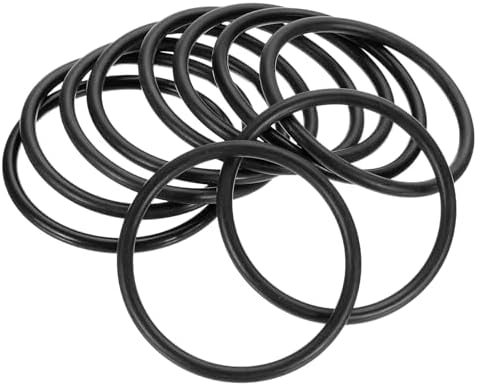 PATIKIL Silicone O Rings, 10 Pcs 1.8" OD 1.5" ID 0.12" Width Sealing O Ring Gasket Washers for Bathroom Sink Compressor Valves Pipe Hose Repair, Black (45x38.8x3.1mm) by PATIKIL
