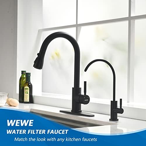WEWE Drinking Water Faucet for RO System, Matte Black, Non-Air Gap - Image 2