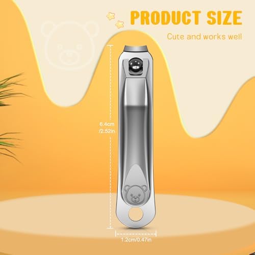 FVION Kids Nail Clippers, Small Jaw Baby Nail Clipper Trimmers for Infants and Toddlers, Precision Children Nail Clippers Nail Grooming Tool for Tiny Fingers and Toes - Silver - Image 7