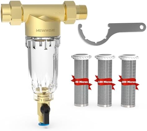 GFC40 Garden Hose Spin Down Sediment Filter with 3/4" GHT Connector by MewMore