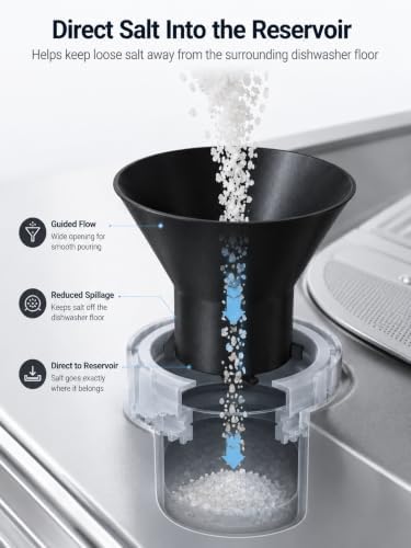 Dishwasher Salt Funnel Compatible with Bosch and Compatible withSiemens Dishwashers, 45mm Opening Refilling Tool for Water Softener System, Black - Image 4