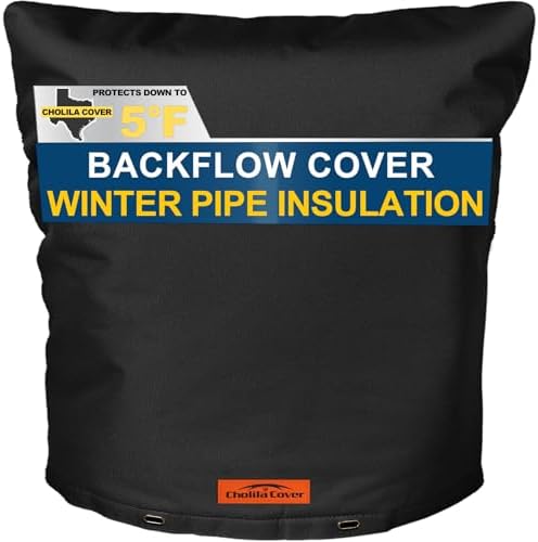 Insulated Backflow Preventer Pipe Pouch, 24W x 26H in, Black by CholilaCover