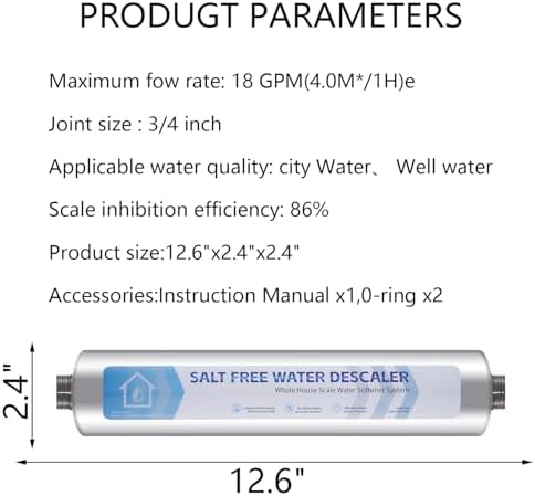 Salt-Free Whole House Water Descaler System, 3/4" NPT, Prevents Limescale in Water Heaters, Boilers & Appliances - Image 6