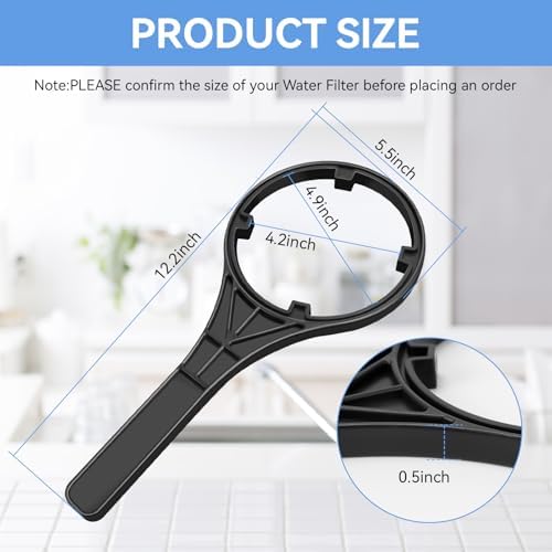 150295 SW-2 Water Filter Housing Wrench - 4.9 inch ID, Big Blue Filter Wrench Fits for Pentair Pentek/Everpure 4 3/4″ Standard Housings, American Plumber #152037/ww34, 10"x2.5" and 20"x2.5" Housings - Image 3