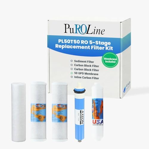 PuROLine PL50T50 RO Filter Replacement Kit with Reverse Osmosis Membrane by ESPWater