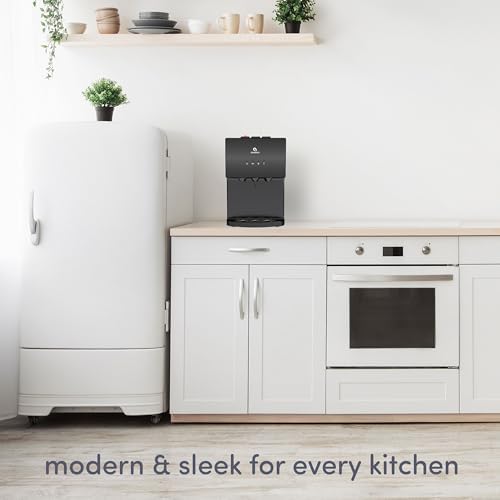 Avalon A12BLK Countertop Bottleless Water Dispenser with Hot Cold and Cool Water Dual Filtration Self Cleaning and Built-in Nightlight in Black Stainless Steel - Image 2