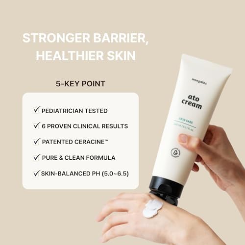 mongdies Baby Ato Cream | 200 Hr Long Lasting Hydration | Patented Ceracine™ & 6 Layer Ceramide Barrier Care | Intensive Moisturizer for Dry&Sensitive Skin | Dermatologist Tested | 8.11 fl oz | 3 Pack - Image 3