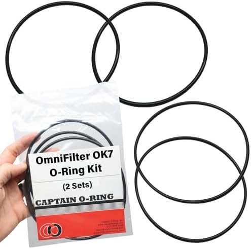 Captain O-Ring - OK7 Replacement O-Ring Kit for OmniFilter BF6, BF7, BF7a, BF35, BF36, BF36C, BF55, BF56, PB35, PB55 (2 Sets - 4 Total Orings, 2 Sizes) by CaptainO-Ring