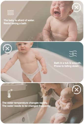 Adjustable Baby Shower Rack Anti-Slip Base Toddler Bath Stand Duck Design Portable Height Width Adjustable for 8-24 Months Kids A - Image 5