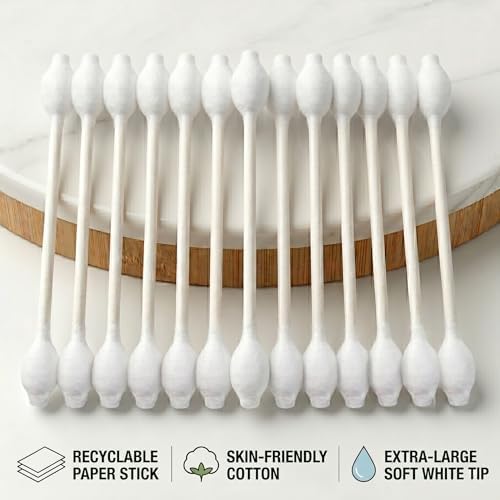 CGR 300pcs Portable Baby Safety Cotton Swabs, Paper Sticks, 5-Pack - Image 7