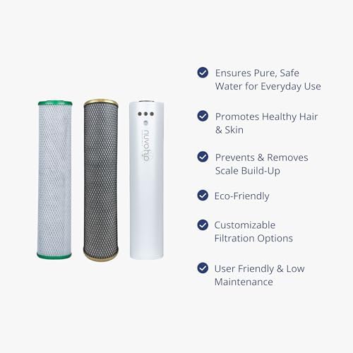 NuvoH2O Replacement Cartridge for Whole Home Trio System, Advanced 3-Stage Citrus Filtered, Salt-Free Water Filter System + Water Softener with Chloramine and Iron Filtration – Healthy & Pure Water - Image 4