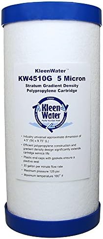 KleenWater KW4510G Meltblown Dirt Rust and Sediment Water Filter Replacement Cartridges (1) by KleenWater