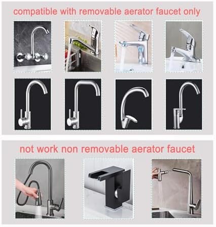 Faucet Adapter with Aerator, Sink Faucet to Garden Hose Adapter, Chrome - Image 6
