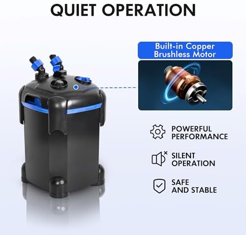 AMOSIJOY Ultra-Quiet Canister Filter for Large Fish Tanks and Aquariums - Image 5