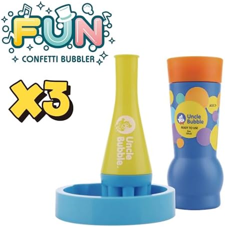 Uncle Bubble Mini Bubble Blower Family Pack of 3 for Kids - Image 4