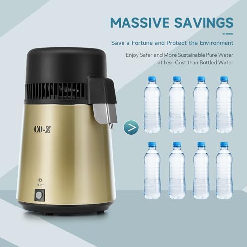 CO-Z Water Distiller, Stainless Steel Distilling Pure Water Machine for Home Countertop Table Desktop, 4L Distilled Water Making Machine, 4 Liter Water Purifier to Make Clean Water for Home - Image 4