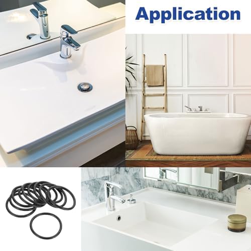 PATIKIL Silicone O Rings, 10 Pcs 1.6" OD 1.3" ID 0.12" Width Sealing O Ring Gasket Washers for Bathroom Sink Compressor Valves Pipe Hose Repair, Black (40x33.8x3.1mm) - Image 7