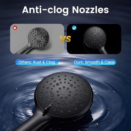 FEELSO Shower Head with Handheld, High Pressure Hand Held Shower Head - Image 5