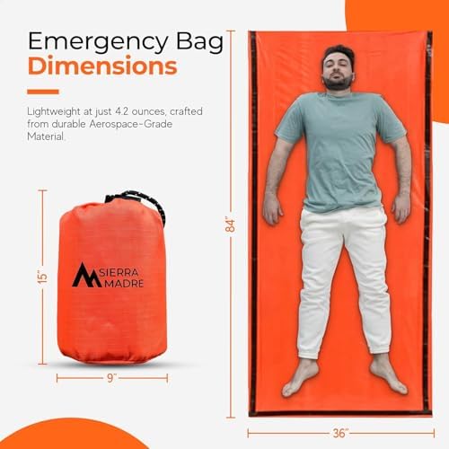 Sierra Madre Survival Bundle – Pure Water Straw with Emergency Mylar Sleeping Bag – Ultralight, Portable Gear for Camping, Hiking & Emergency Preparedness - Image 4