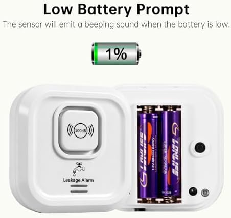 WiFi Water Leak Detectors 100dB Smart Water Sensor Alarm with 3.22 ft Sensor Cable Triple Detection Mode, with App Remote Monitor, Wireless Tank Level Monitor for Basement, Kitchen, Bathroom (5Packs) - Image 5