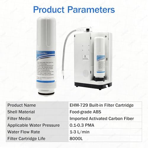 Alkaline Water Ionizer Machine Replacement Filter, 8000L Per Filter, Home Water Purifier Compatible Filter Cartridge - Image 2