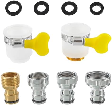 6‑Piece Faucet Quick‑Connector Kit，2 Universal Faucet Adapters by Unknown