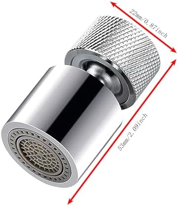 Swivel Kitchen Faucet Aerator Multi Directional Filter Spout Dual Function Water Flow 22/24mm Adapter Chrome Plated Brass Faucet Extension Tube Sink Hose Fittings - Image 4