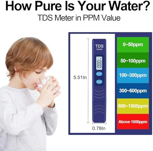 TDS Meter Digital Water Tester, ppm Meter for Drinking Water,Blue - Image 4