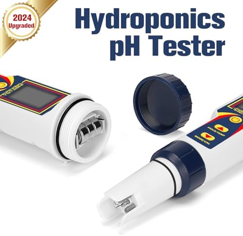 pH Meter for Water 4 in 1 pH EC TDS Temp Meter for Hydroponics PPM and EC Water Tester Digital pH PPM Meter for Nutrients Growing Hydroponics Gardening DWC hydroponics System - Image 2