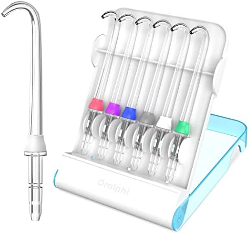 Replacement Tips for Waterpik Water Flosser (6 Implant Denture Tips) by Oralphi