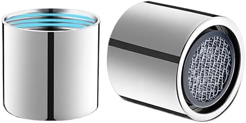Bathroom Faucet Aerator, 2.2 GPM Kitchen Sink Aerator, Made of Solid Brass and Stainless Steel Filter, 55/64 inch Female Thread Aerators for Faucets Replacement Parts with Gasket by ESPETIO