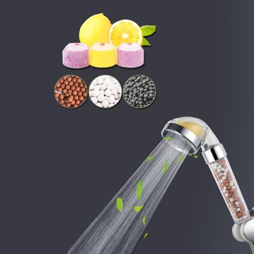 AYI Vitamin C Filtered High Pressure Handheld Shower Head with Bracket and Metal Hose Purifying Hard Water Softener Chlorine Flouride Filter Aroma Showerhead Fresh Dry Skin & Hair Loss - Image 5