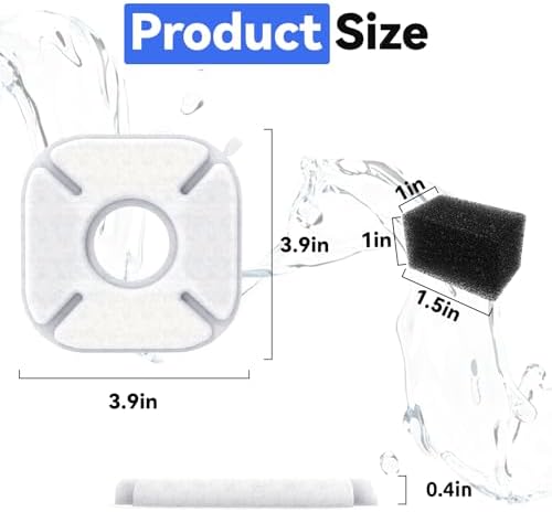 40 Packs Cat Water Fountain Filter Compatible with Veken Cat Water Fountain - Image 5