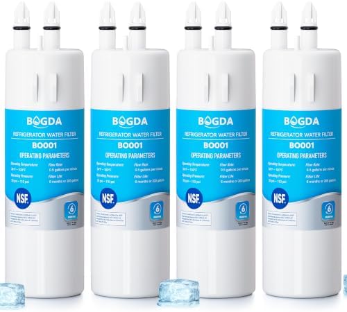 W10295370A Water Filter Replacement for Whirlpool, 4-PACKS by BOGDA